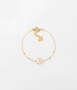 Bracelet Fleur (Acier Doré)