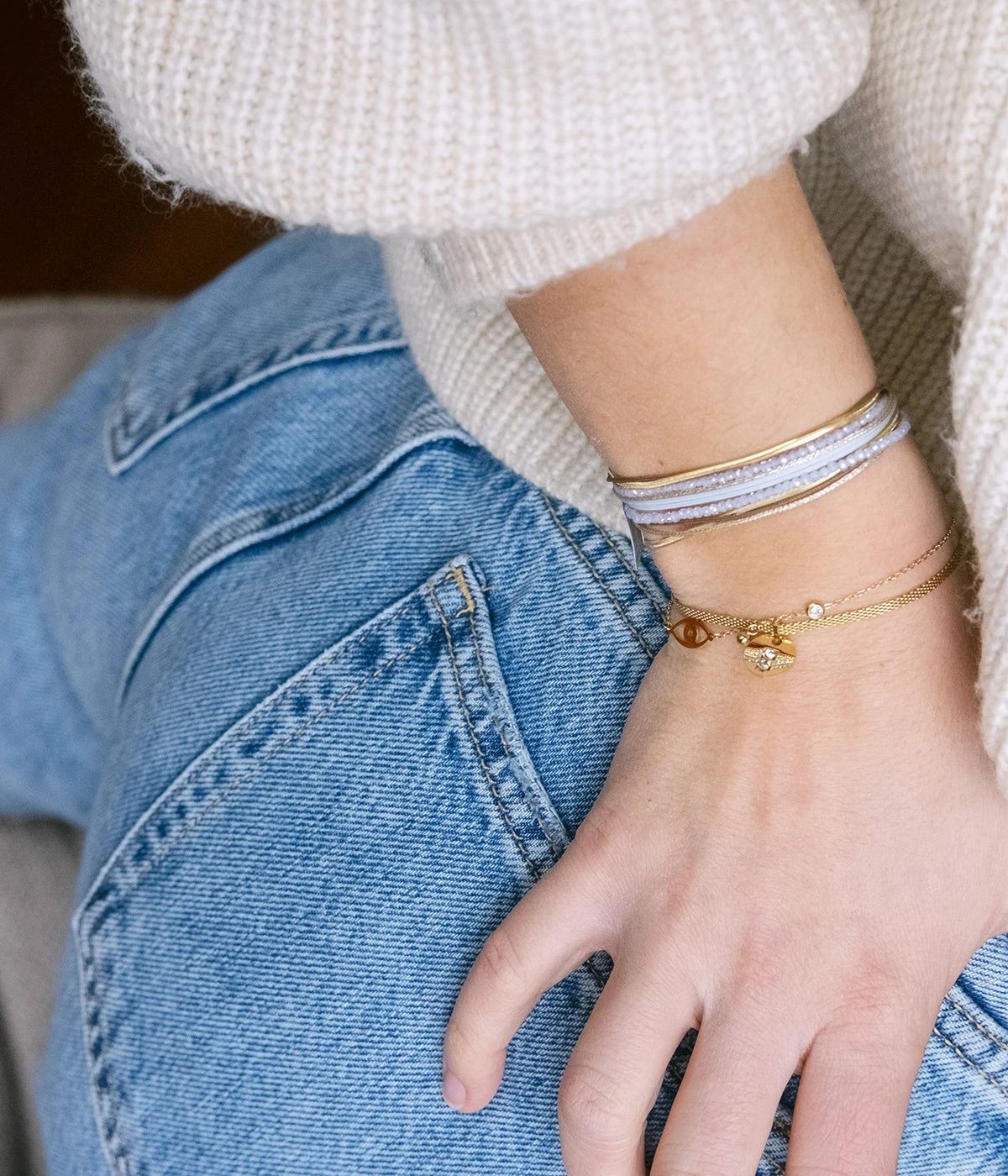 Bracelet Artus (Acier DorĂ©) â Image 2