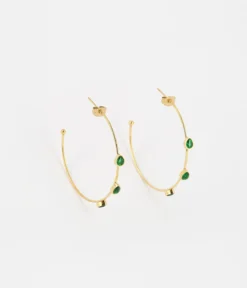 Boucles D'oreilles Créoles Carole (Acier Doré)