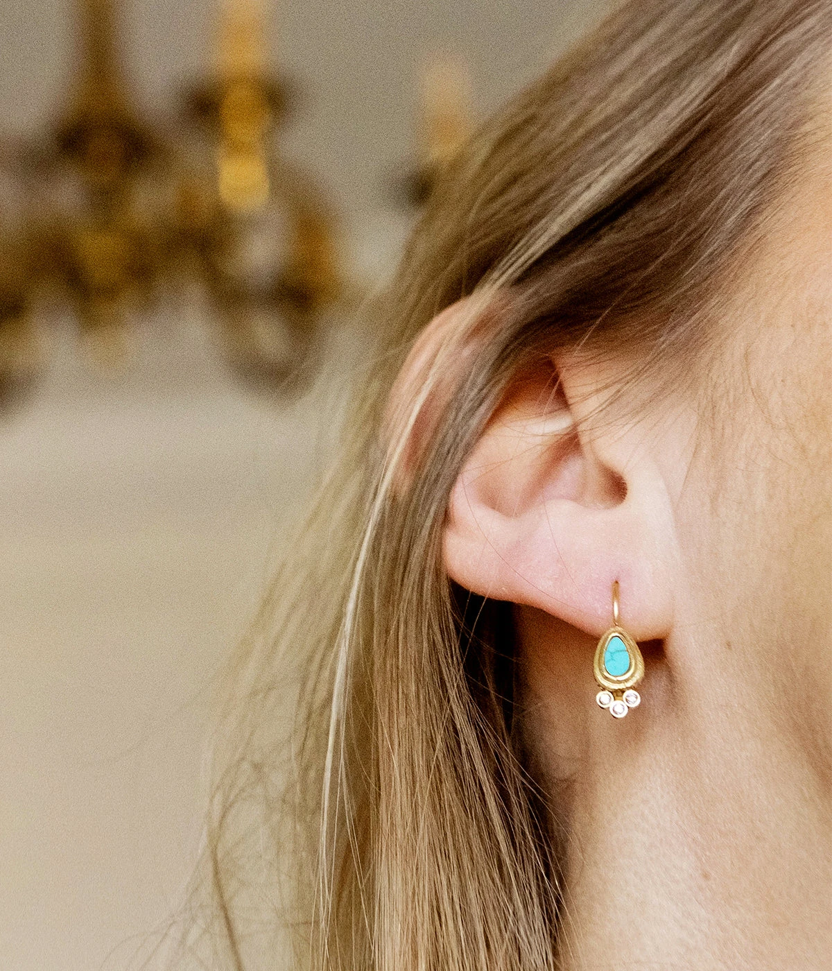 Boucles D'oreilles Cruz (Acier DorĂ©) â Image 2