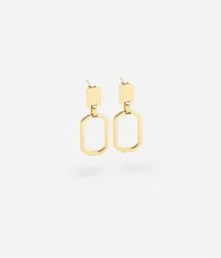 Boucles D'oreilles Lyora (Acier Doré)