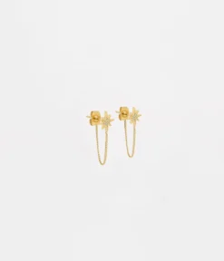 Boucles D'oreilles Isaac (Acier Doré)