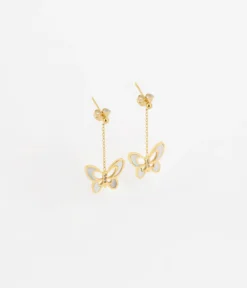 Boucles D'oreilles Mariposa (Acier Doré)