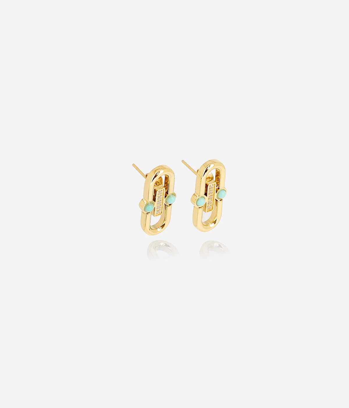 Boucles D'oreilles Délita (Acier Doré) – Image 4