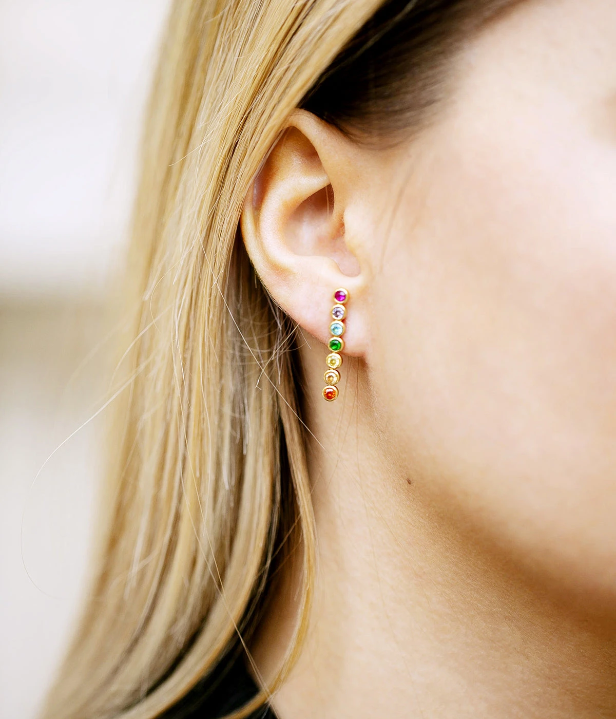 Boucles D'oreilles Rainbow (Acier DorĂ©) â Image 3