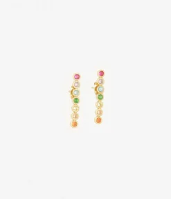 Boucles D'oreilles Rainbow (Acier Doré)