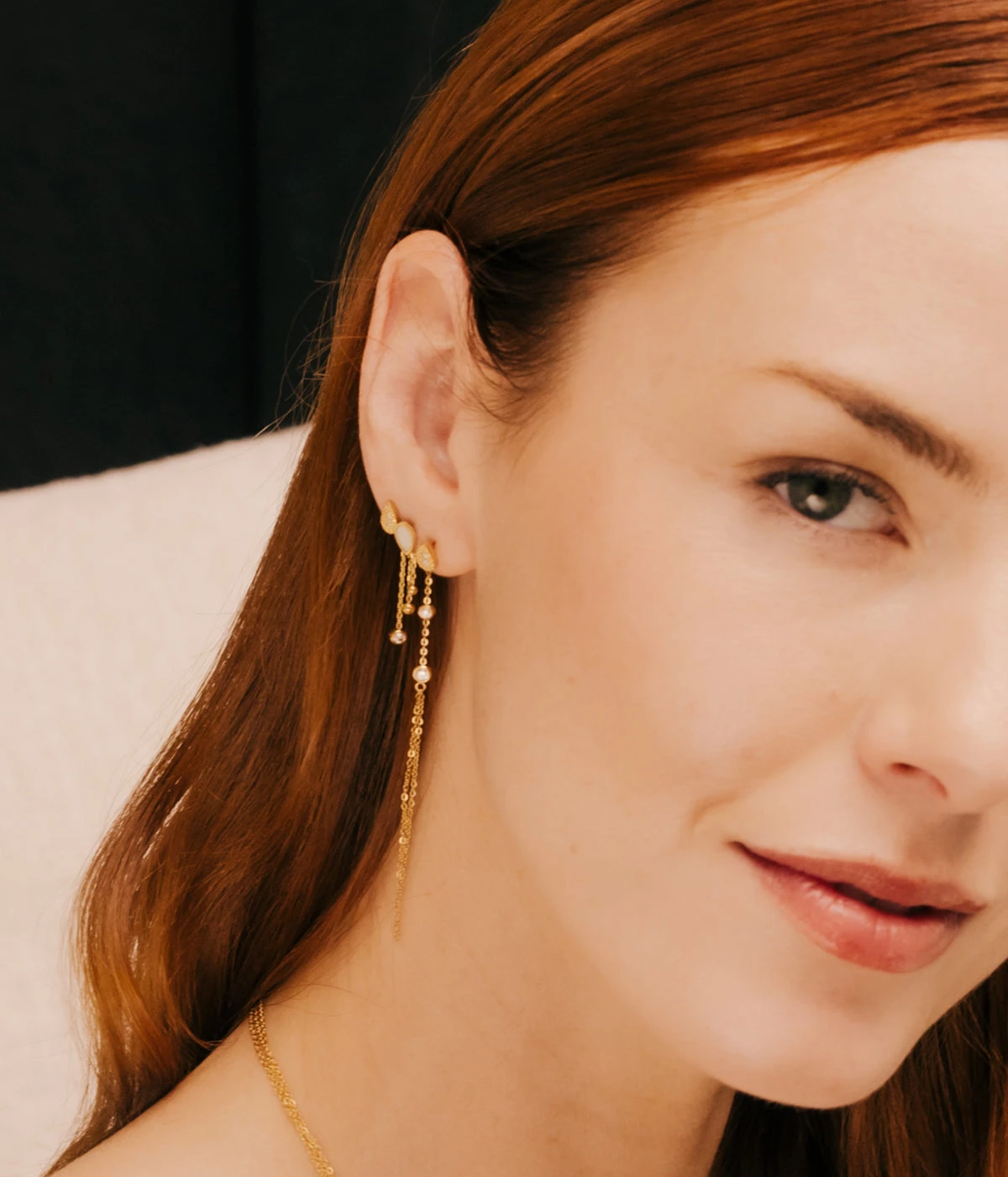 Boucles D'oreilles Tear (Acier DorĂ©) â Image 3