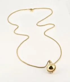 Sautoir Globe (Acier Doré)