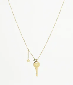 Sautoir Key (Acier Doré)