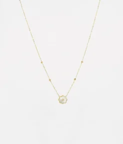 Collier Fleur (Acier Doré)