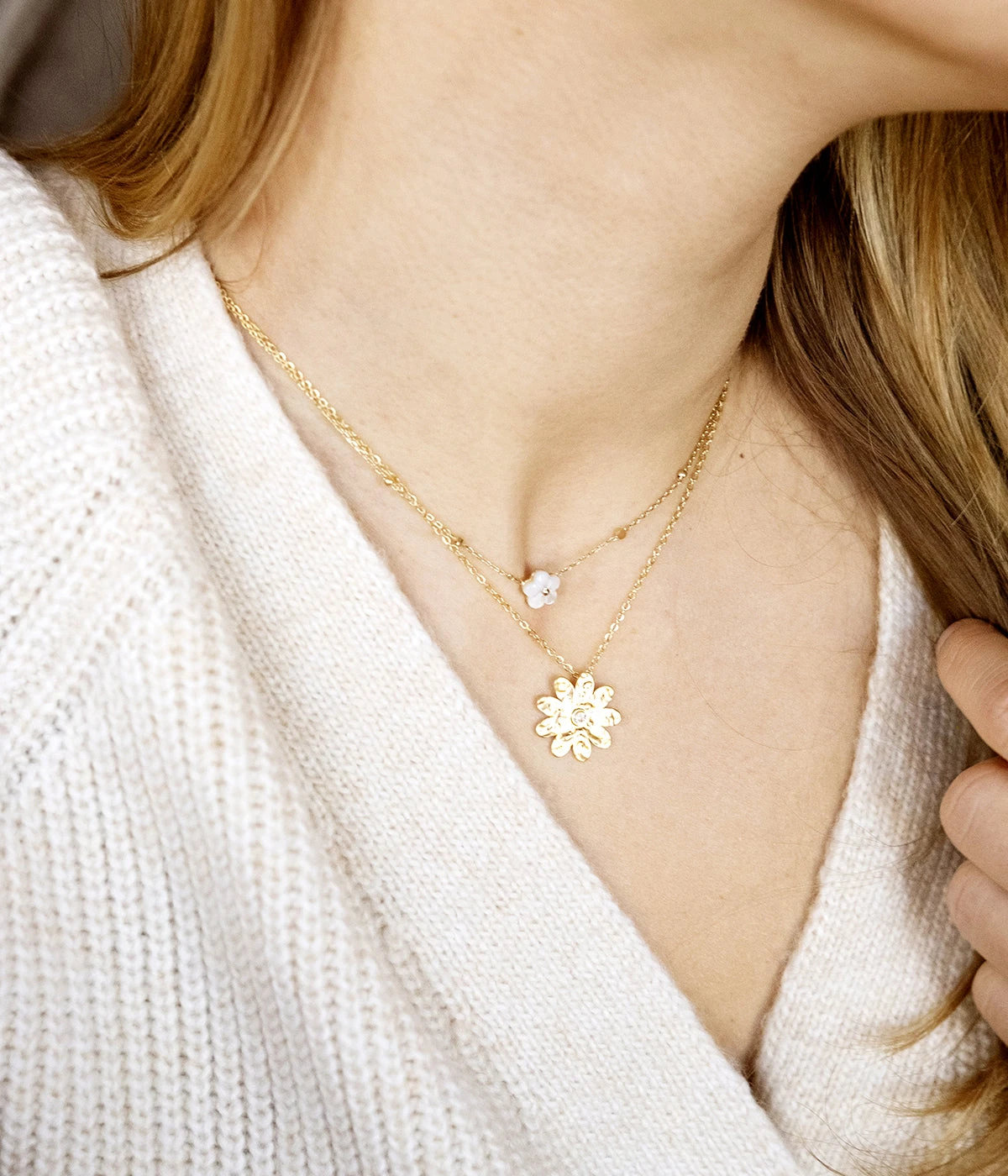 Collier Blomst (Acier DorĂ©) â Image 2
