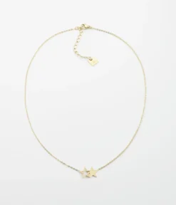 Collier Double Star (Acier Doré)