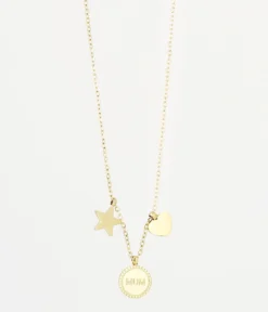 Collier Lucky Mum (Acier Doré)