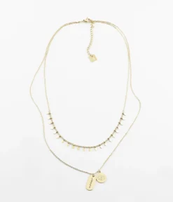 Collier Amulettes (Acier Doré)