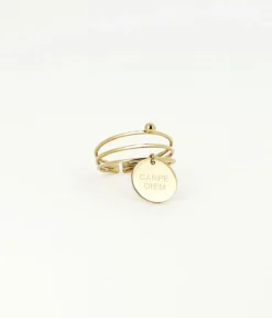 Bague Carpe Diem (Acier Doré)