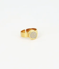 Bague Code (Acier Doré)