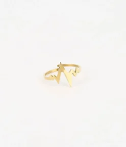 Bague Heartbeat (Acier Doré)