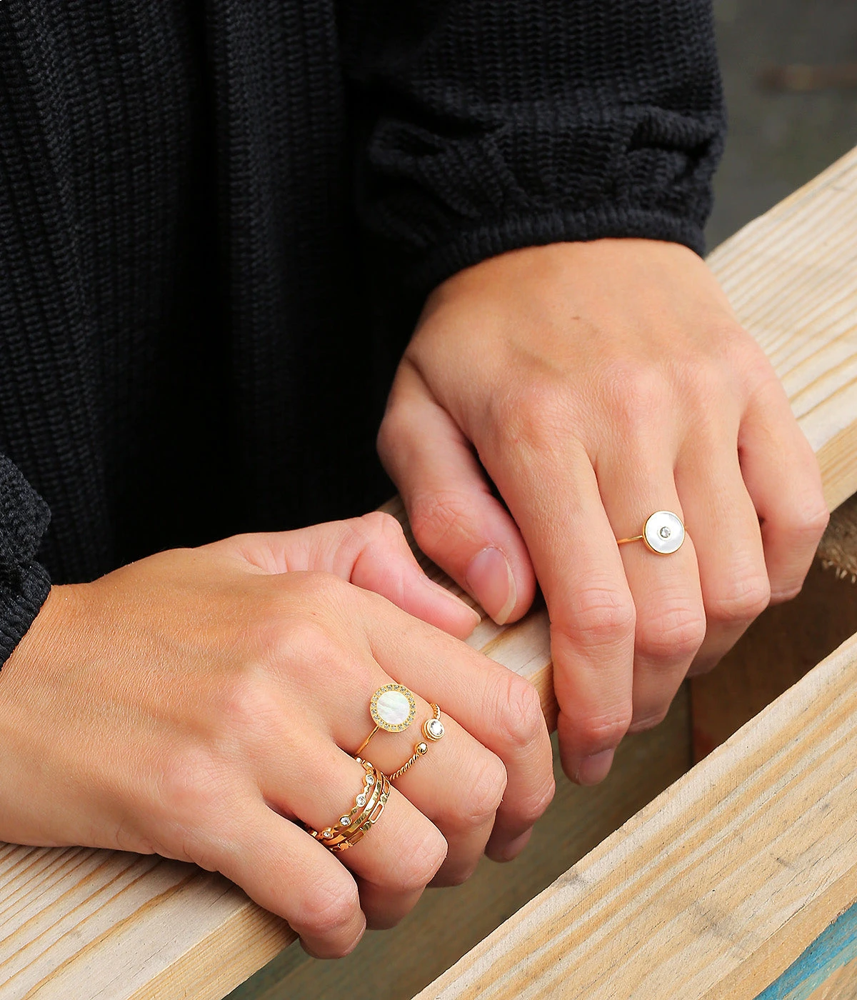 Bague Linda (Acier DorĂ©) â Image 3