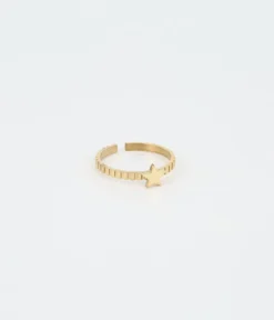 Bague Petite Étoile (Acier Doré)
