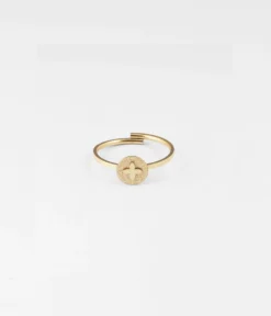 Bague Templier (Acier Doré)