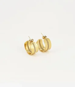 Boucles D'oreilles Alami (Acier Doré)