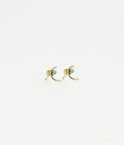 Boucles D'oreilles Croissant (Acier Doré)