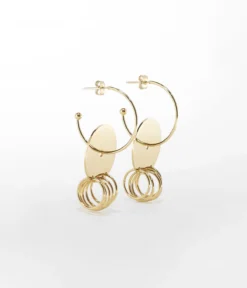 Boucles D'oreilles Dolmen (Acier Doré)