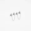 Boucles D'oreilles Double Allen (Acier)