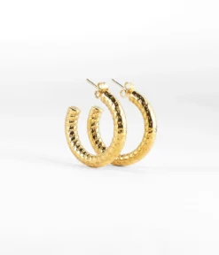 Boucles D'oreilles Esther (Acier Doré)