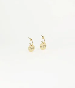 Boucles D'oreilles Hope & Zen (Acier Doré)