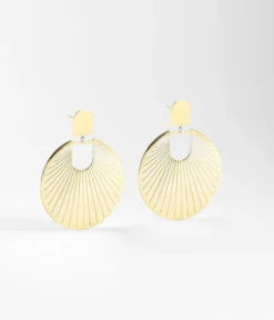 Boucles D'oreilles Mandarin (Acier Doré)