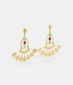 Boucles D'oreilles Maya (Acier Doré)