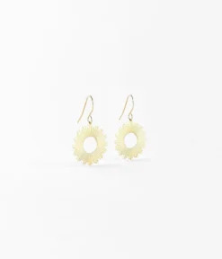 Boucles D'oreilles Soleil (Acier Doré)