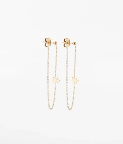 Boucles D'oreilles South Sea (Acier Doré)