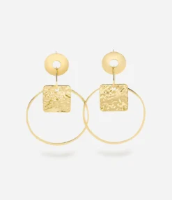 Boucles D’oreilles Tapiès (Acier Doré)