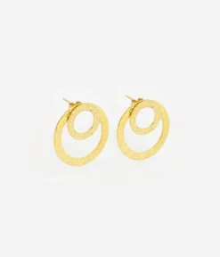 Boucles D'oreilles Vortex (Acier Doré)