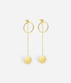 Boucles D'oreilles Yvonne (Acier Doré)