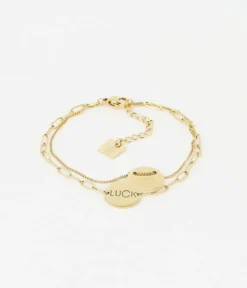 Bracelet Charm Luck (Acier Doré)