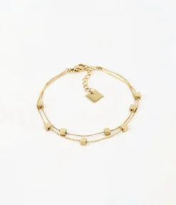 Bracelet Golden Cube (Acier Doré)