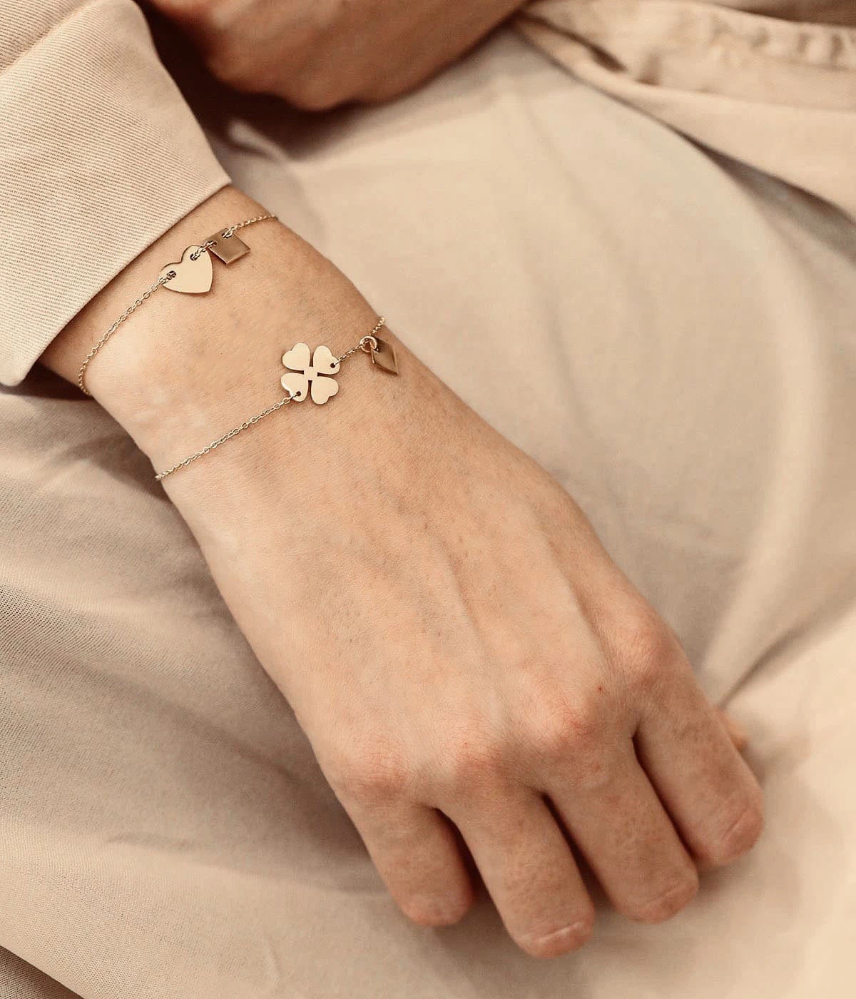 Bracelet Lucky Heart (Acier DorĂ©) â Image 2