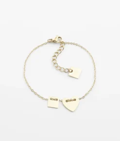 Bracelet Lucky Heart (Acier Doré)