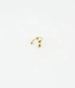 Earcuff Camélia (Acier Doré)