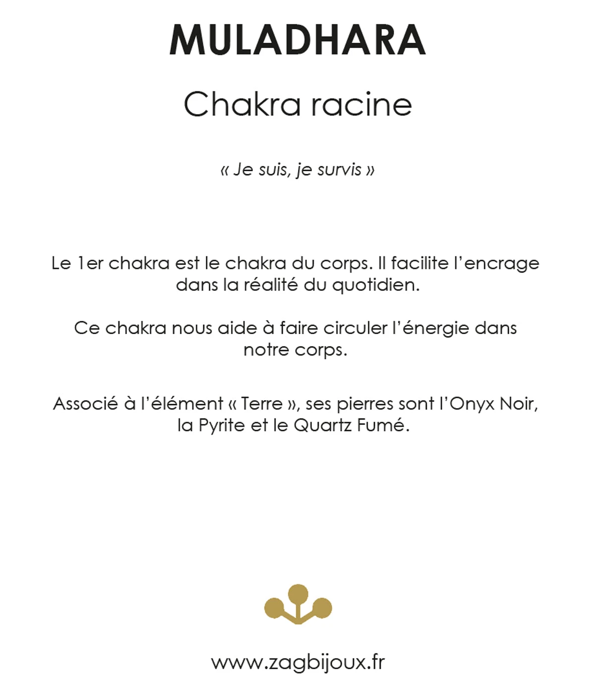 Collier Muladhara (Acier DorĂ©) â Image 4