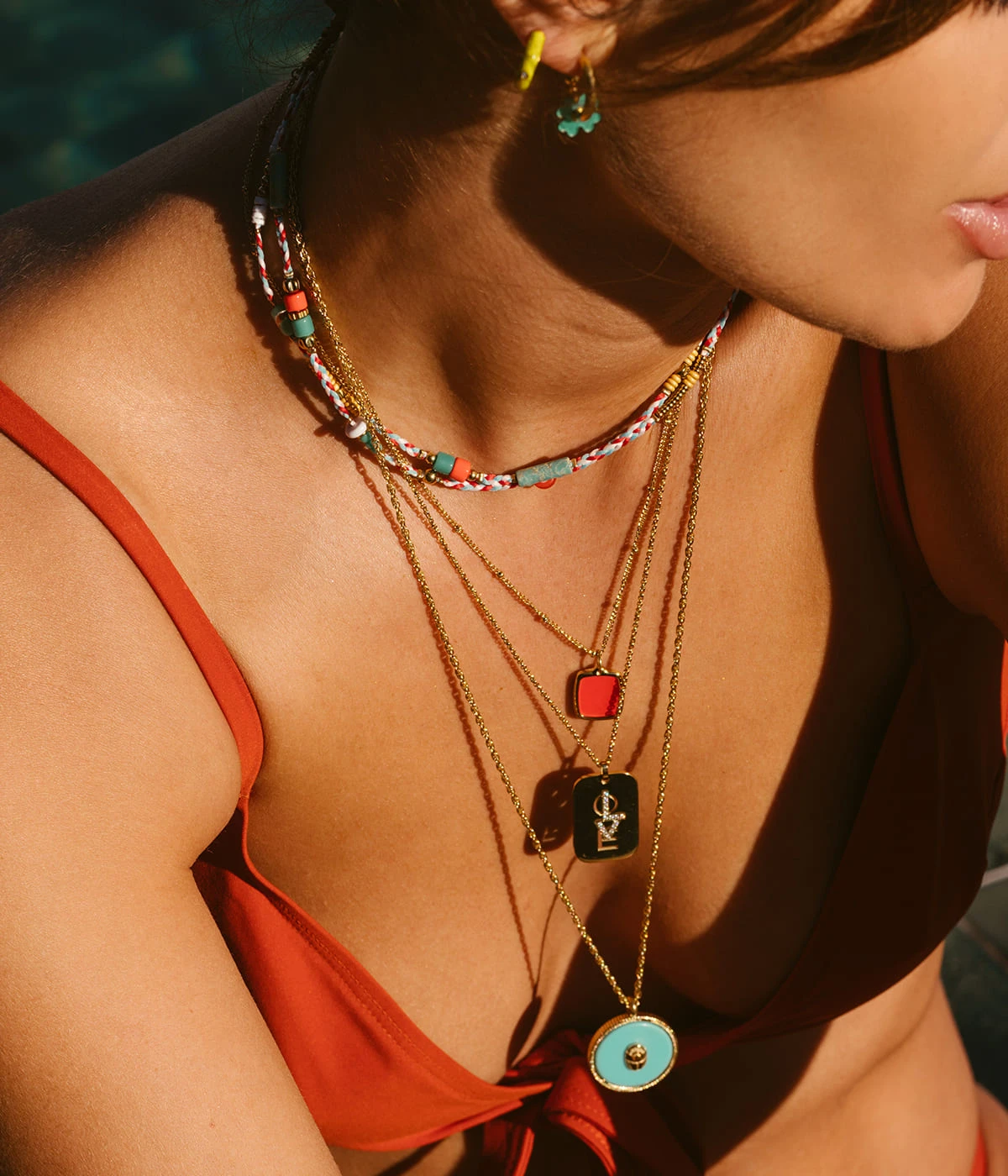 Sautoir Khepri (Acier DorĂ©) â Image 2